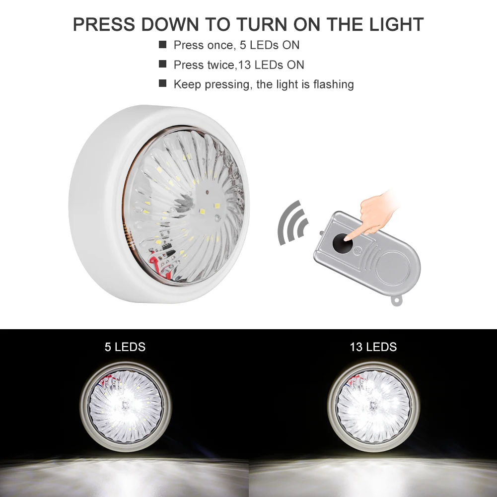 

13 LED Night Lights 3 Modes Remote control switch Light 3 AAA Powered Wall Lamps 2 Mode Finger Touch Switch Closet Light