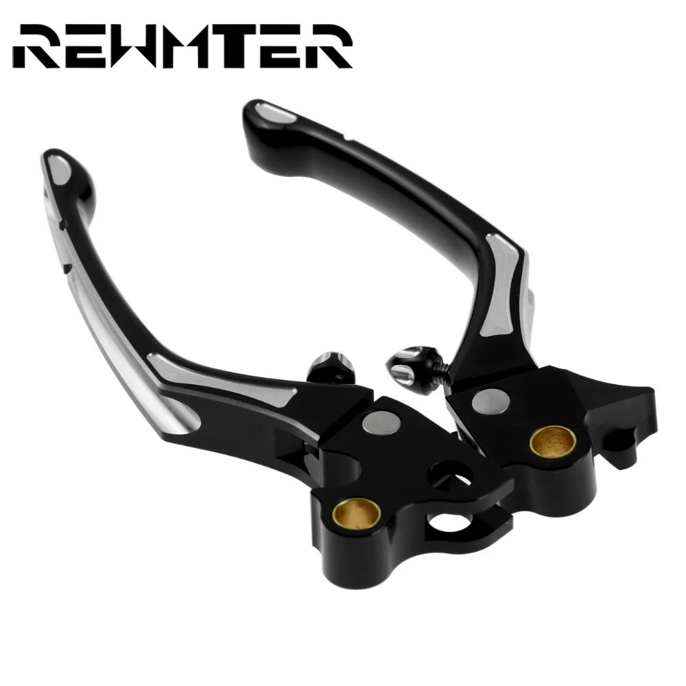 

REWMTER Motorcycle Brake Lever Regulator Clutch Aluminum For Harley Dyna 1996-2016 Sportster XL 1996-2003 SFTL 1996-2014