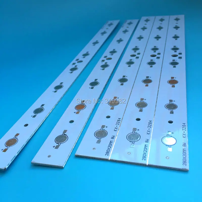 5 шт. белый светодиод высокой мощности PCB панель лампы алюминиевый радиатор 8 Вт