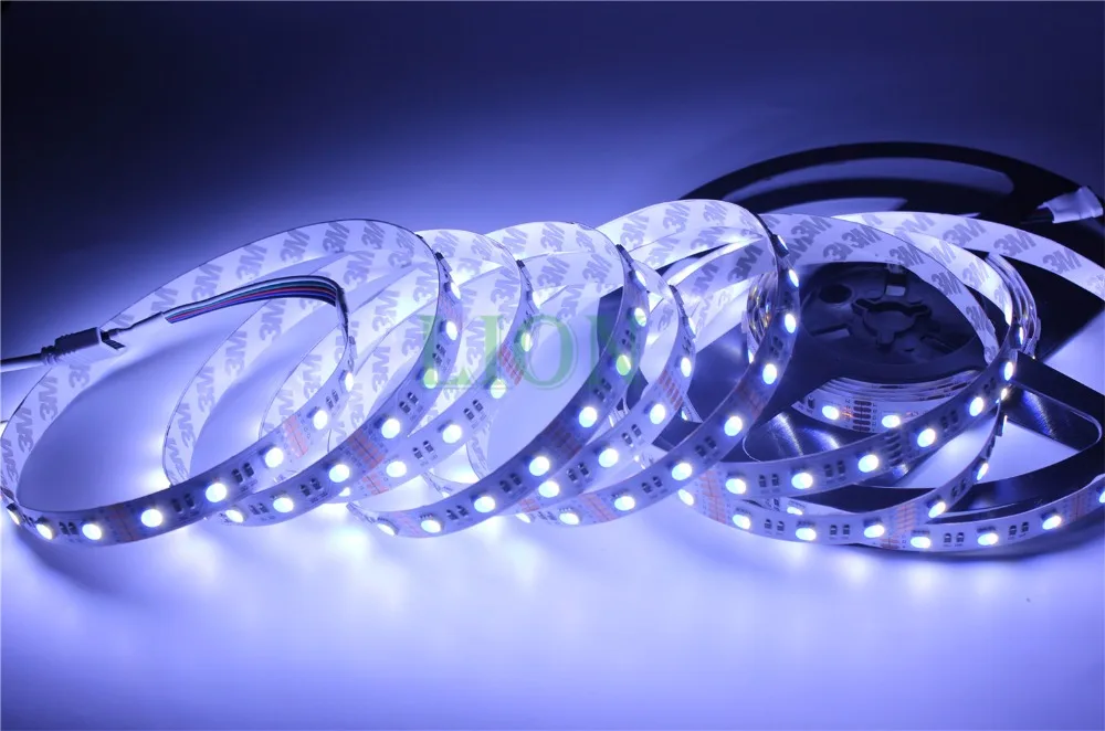 Светодиодный светильник RGBW 1/2/3/4/5 м SMD 5050 12 В гибкий RGB + белый/теплый белый 4 цвета в