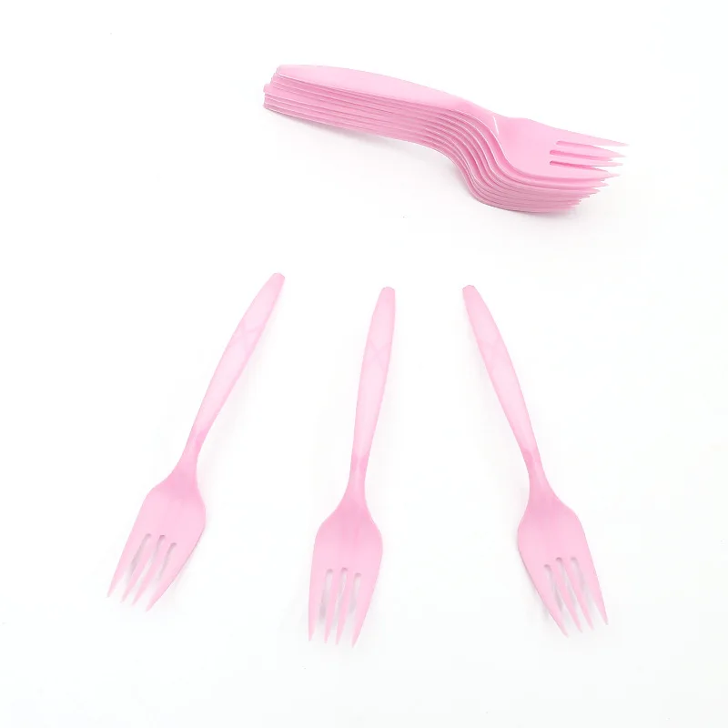 Fork 12pcs Единорог вечерние одноразовые посуда день рождения Детская душевая пластина бумажная чашка полотенце украшения - Цвет: Fork 12pcs