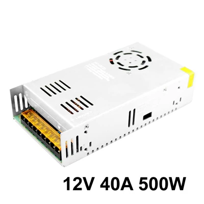 12V 40A 500W Переключение Питание 12v 40a 500w Led Питание, работающего на постоянном токе 12 в источник Питание 12v Smps Ac 220 В до 12 В Fonte-де-alimentacao - Цвет: 12V 40A 500W