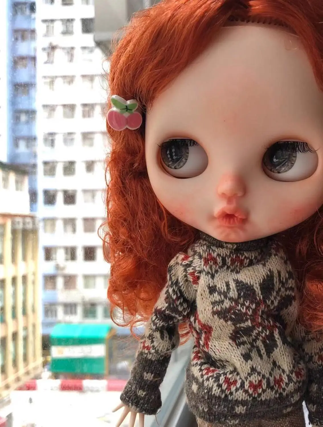 

Blyhte change baby to makeup red curly hair girl Excluding clothes.
