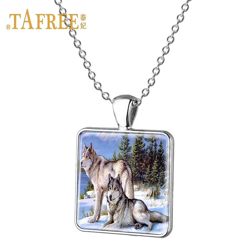 Ожерелье TAFREE Wolf с подвеской из кабошона ожерелья Модные ювелирные изделия