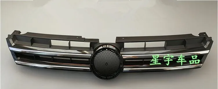CHROME SILVER 1PCS ABS автомобиль передний выше и ниже бампер вокруг сетки решетка решетки крышки Планки для Volkswagen VW touareg 2011 2012 2013 - Цвет: CHROME SILVER 1PCS