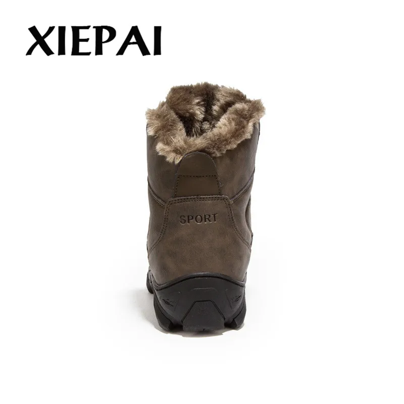 Brand Winter Fur Supper Warm Snow Boots For Men Adult Male Shoes Non Slip Rubber Casual Work Safety Ankle | Обувь