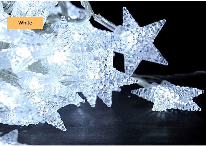 3M LED Star String Lights Christmas Holiday Decoration Star Fairy Light AA Battery Operated 20leds Festoon Light Chain SL057