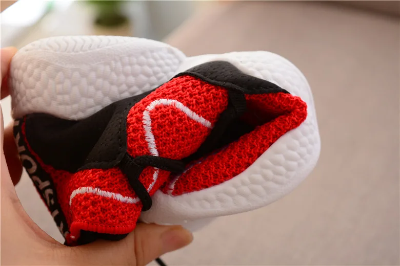 Размеры 21-30 весенние детские спортивные кроссовки модная детская дышащая