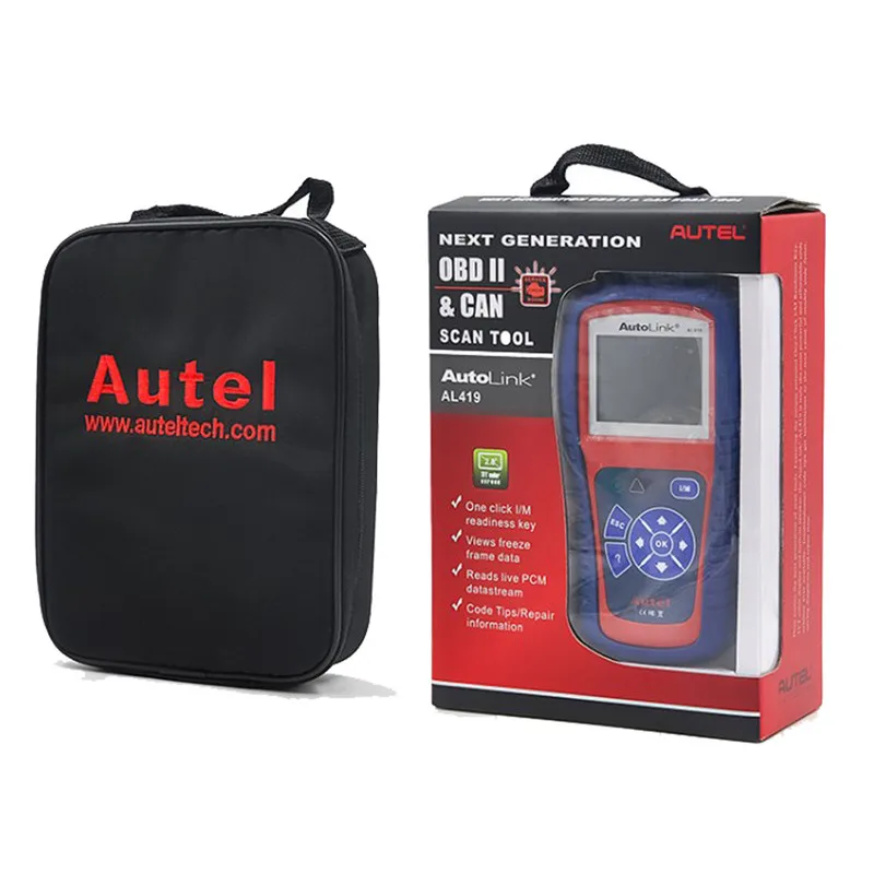Autel Autolink AL419 OBDII CAN Scan Tool with TFT Color Screen Code Reader Troubleshooter code tips Auto diagnostic tool | Автомобили и