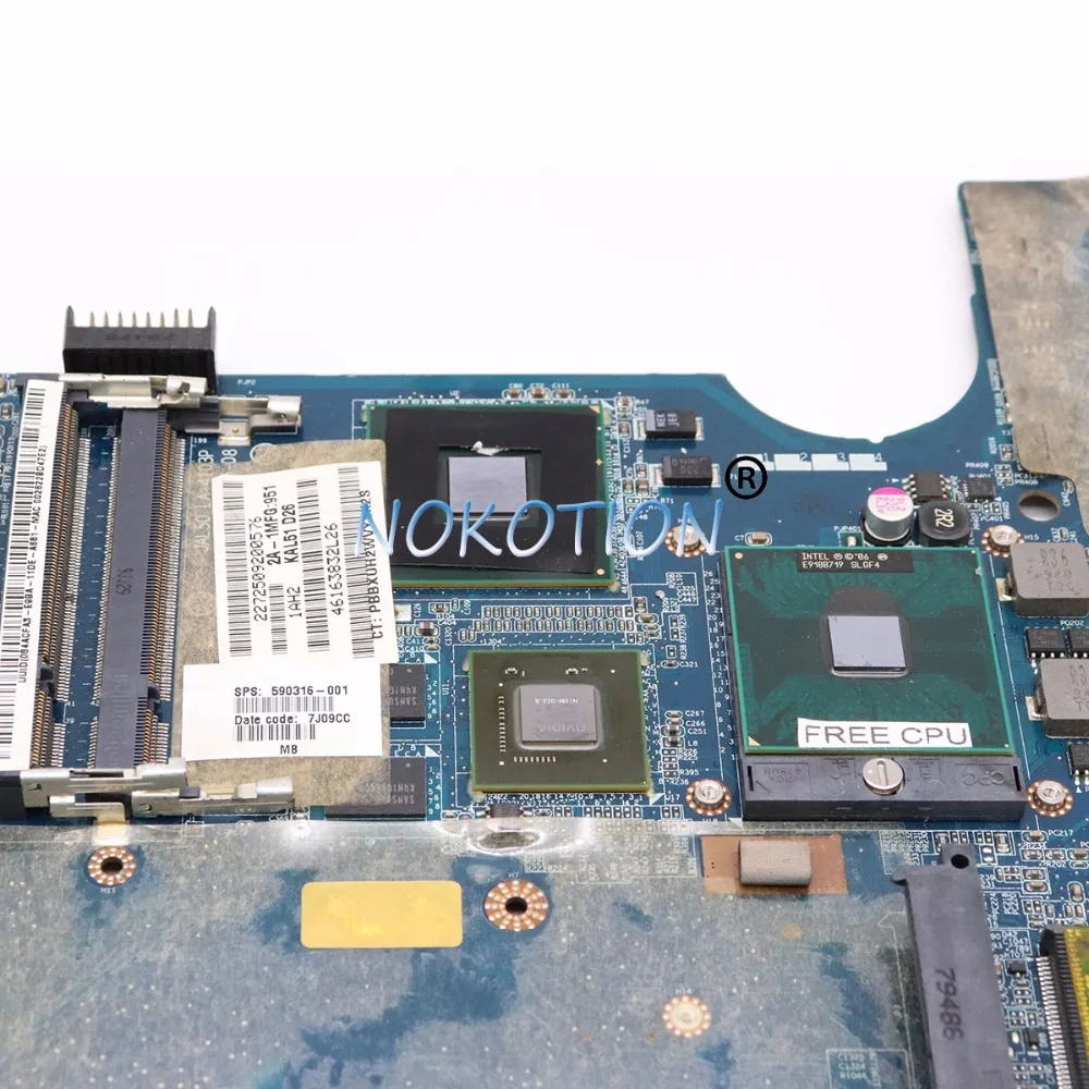 Материнская плата NOKOTION JAL50 для ноутбука HP Compaq presario CQ40 GeForce G103M 590316 001 577512