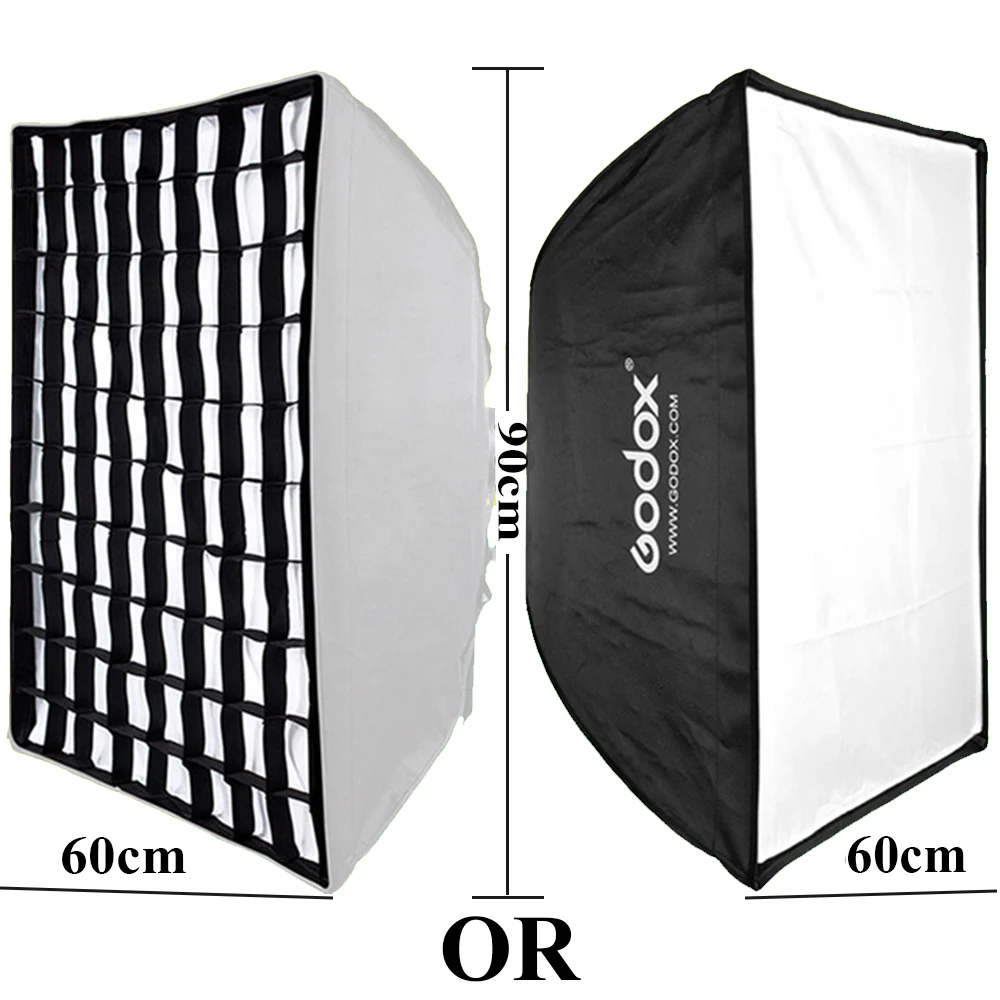 Godox портативный софтбокс 60 см X 90 зонтик отражатель или 60x90 сотовая сетка для