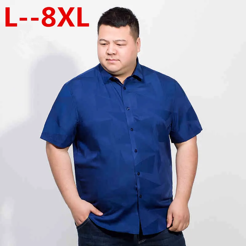 10XL 8XL Для мужчин 6XL 4X Повседневная рубашка лето Европейский Стиль Высокое качество модные с цветочным принтом короткий рукав Бизнес мужской Рубашки для мальчиков