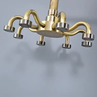 bathroom accessory 8 inch antique bronze water saving eight claw shape top rain shower head bathroom fitting ash250