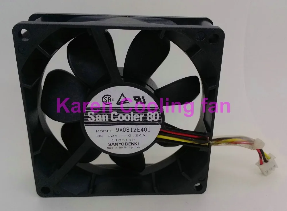 Вентилятор охлаждения 8 см 8025 дюйма 12 В а 9A0812E401