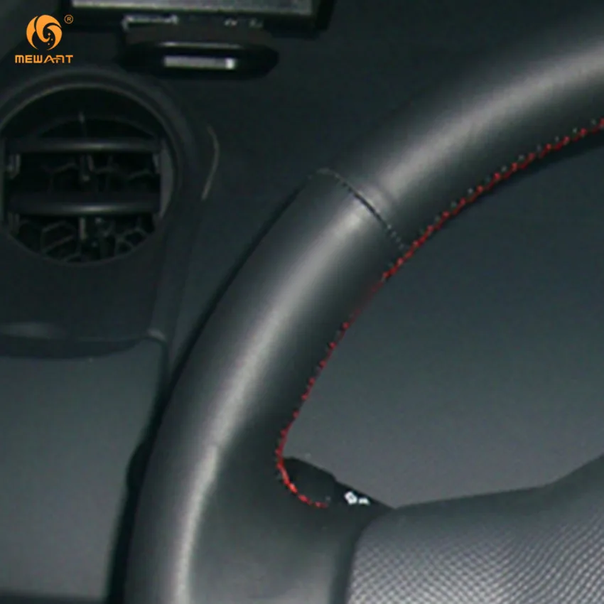 MEWANT черный чехол рулевого колеса автомобиля из натуральной кожи для Toyota Yaris Vios RAV4