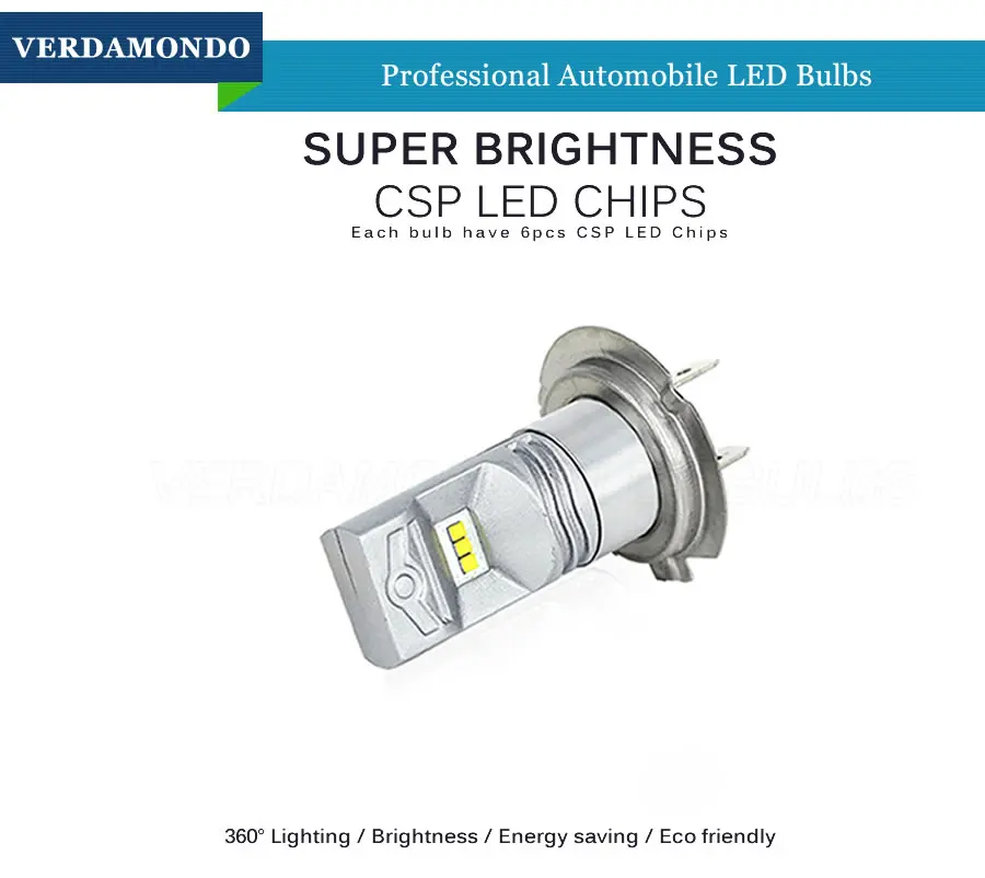 H8 H16 1156 BA15S P21W 1157 BA15D H4 H7 Super Bright High Power White CSP 6 SMD 6500K LED Fog Light DRL Bulb DC 12V | Автомобили и