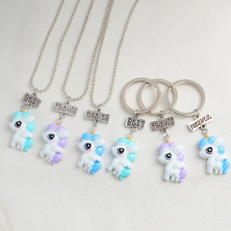 Модные 3 шт./компл. лучшие друзья навсегда Подвески BFF дружба подарки мультфильм