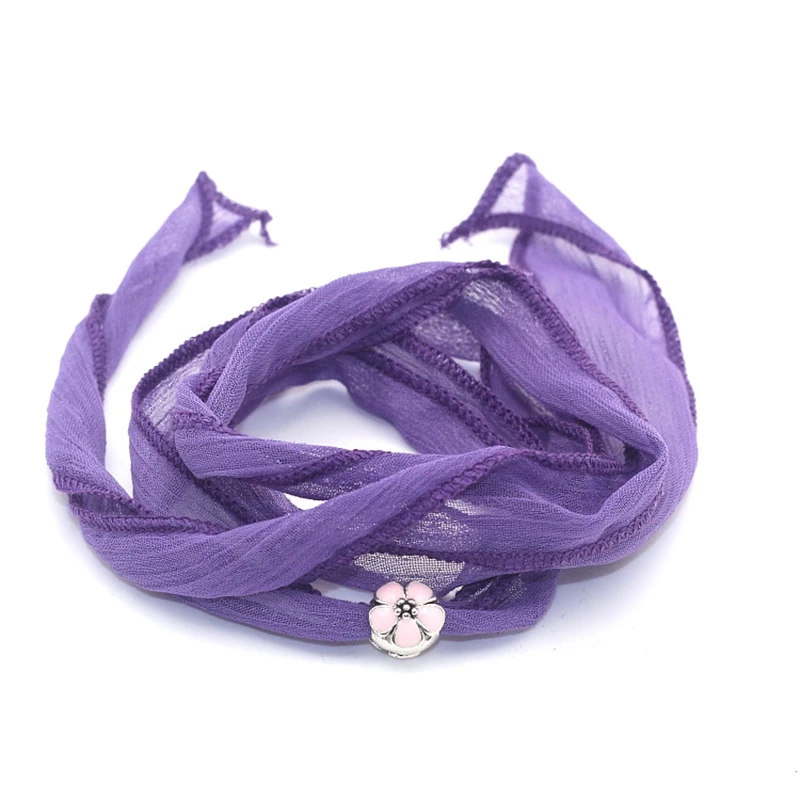 Новое поступление 10 цветов сари шелковая лента обертка для йоги с розовым