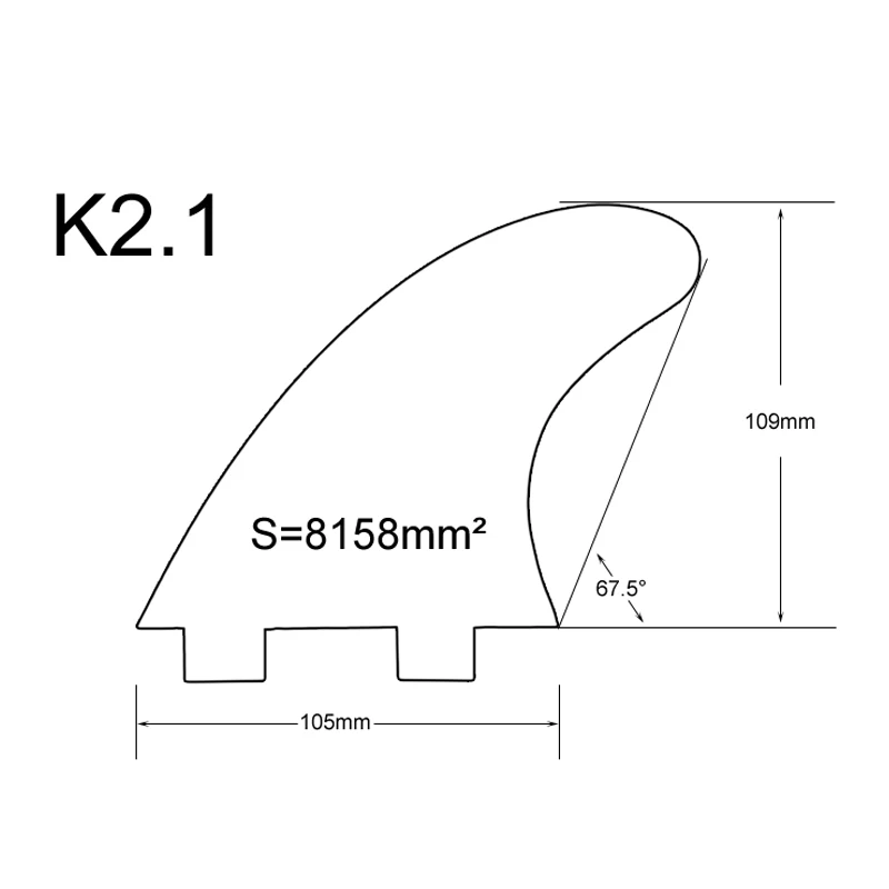 FCS K2.1 fcs плавники из стеклопластика 5 В в наборе три четыре плавника набор