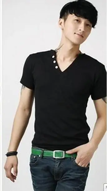 

S--XL HOT / Summer Men's New Fashion Cultivate One's Morality Short Sleeve Cotton T-Shirt