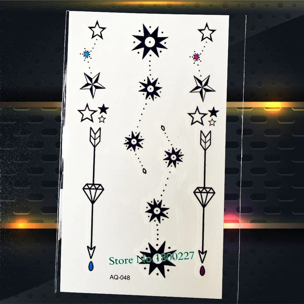 1 шт. классный Индийский Племенной череп мерцающее тату в золоте перо топор