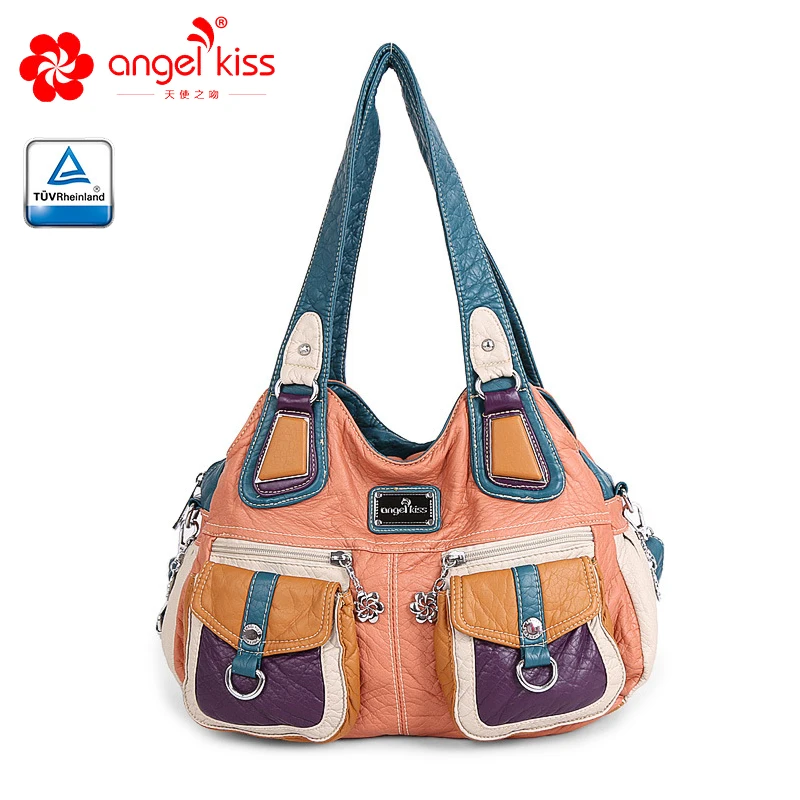 Angelkiss новая женская сумка Хобо через плечо женская повседневная большая сумка высокого качества из искусственной кожи женская сумка-мессенджер
