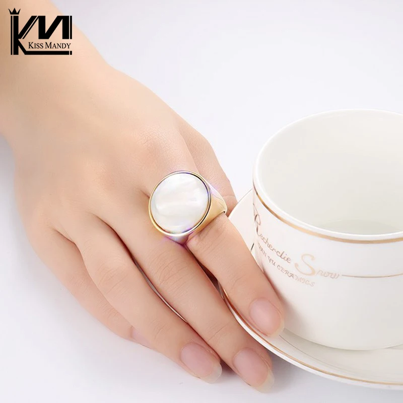 Поцелуй Мэнди Ювелирные Изделия Женщин Кольца Перста Нержавеющей Стали IP