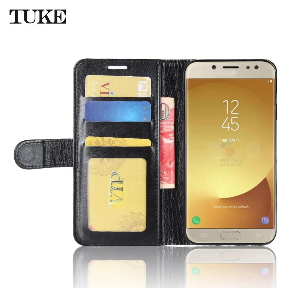 TUKE для samsung Galaxy J7 Eura Verison J730 кожаный чехол-накладка J 7 J730F SM-J730FM/DS роскошный силиконовый чехол для телефона