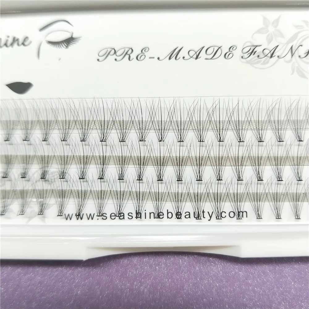 no glue heat bonded easy fast planting 10 D 20 pre made volume fans lashes | Красота и здоровье