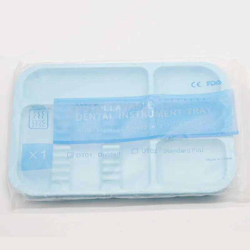 1Pcs Blue 1 шт. стоматологическая клиника пункт разделенный отдельный тип лоток пластиковый инструмент Автоклавный - Цвет: 1Pcs Blue