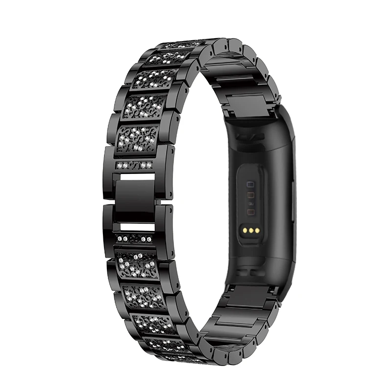 Сменный металлический браслет регулируемый ремешок для Fitbit charge 3 полосы из