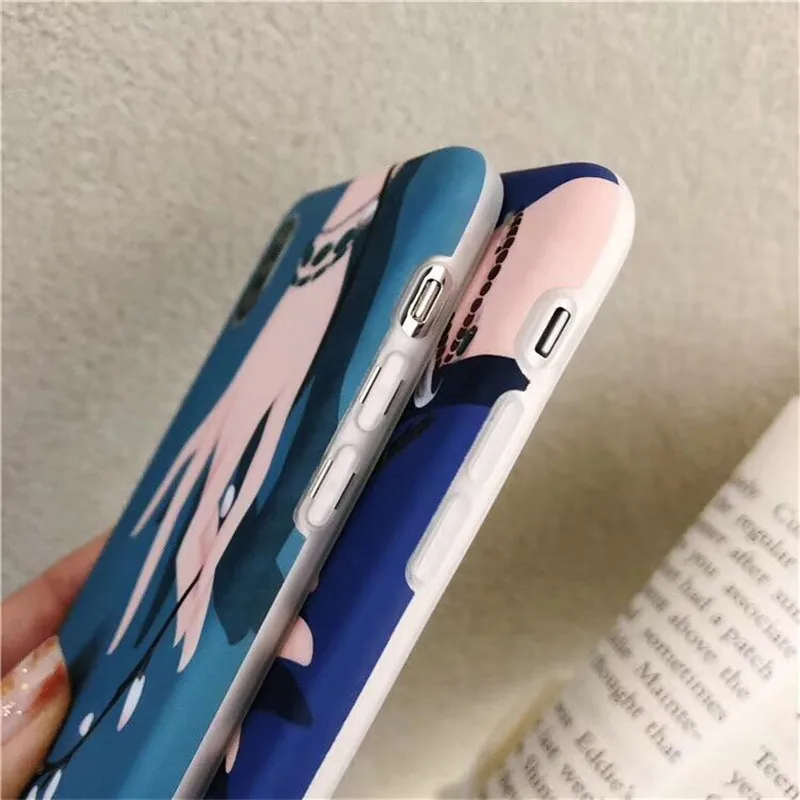 Ourpho свежий и холодный ветряной руки персиковый цветок чехол для iPhone X XR XS MAX fiber jade