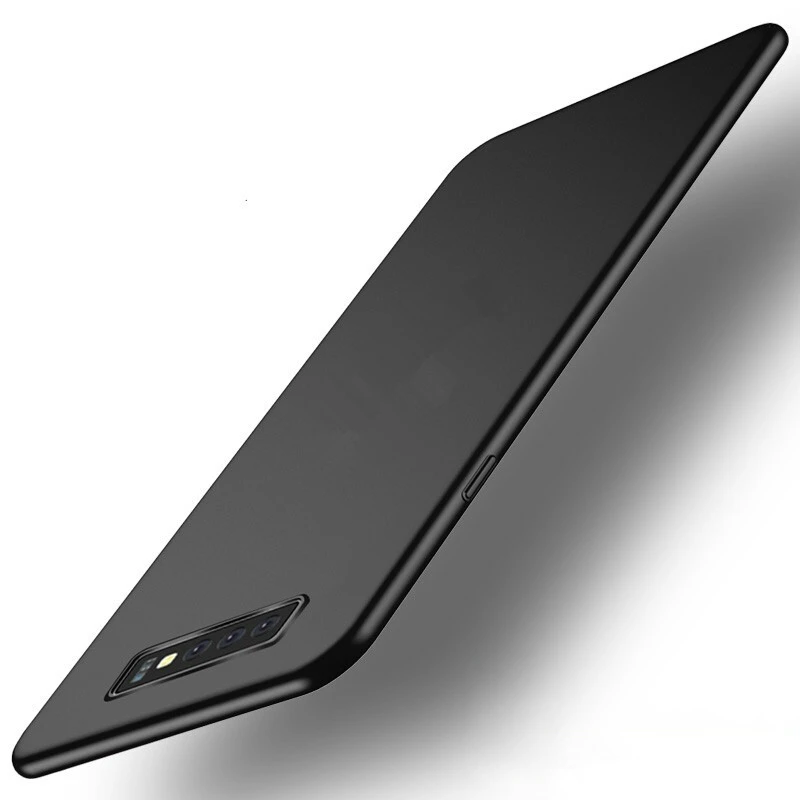 Черный Матовый чехол для samsung S10 5G S10E M20 M10 M30 Coque Galaxy A50 A30 A70 A40 A20 A10 крышка Жесткие ПК-Чехлы S9 S8 A750 A6 A8 A9 - Цвет: Черный