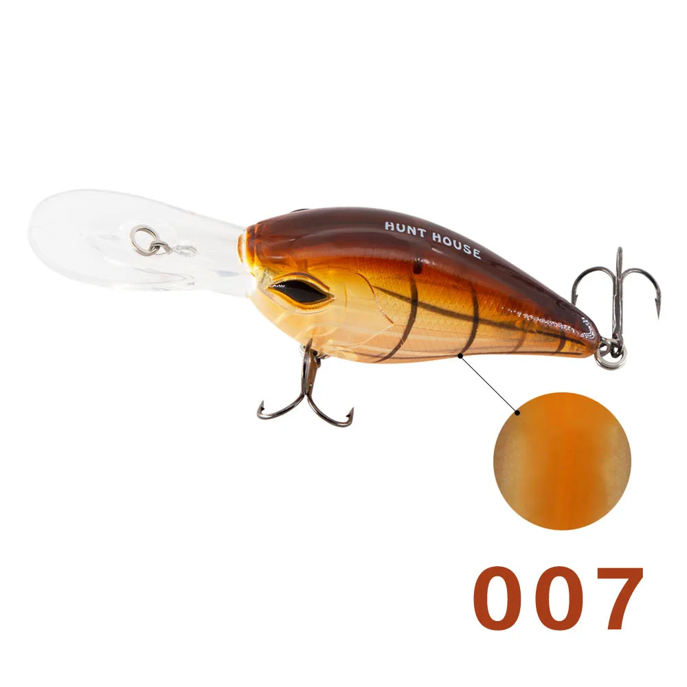 007 HuntHouse crankbait leurre Deep dive crankbait 60mm13. 5 г 75mm30g воблер pesca для окуня щуки пресноводный LW119 Рыбалка lur - Цвет: 007