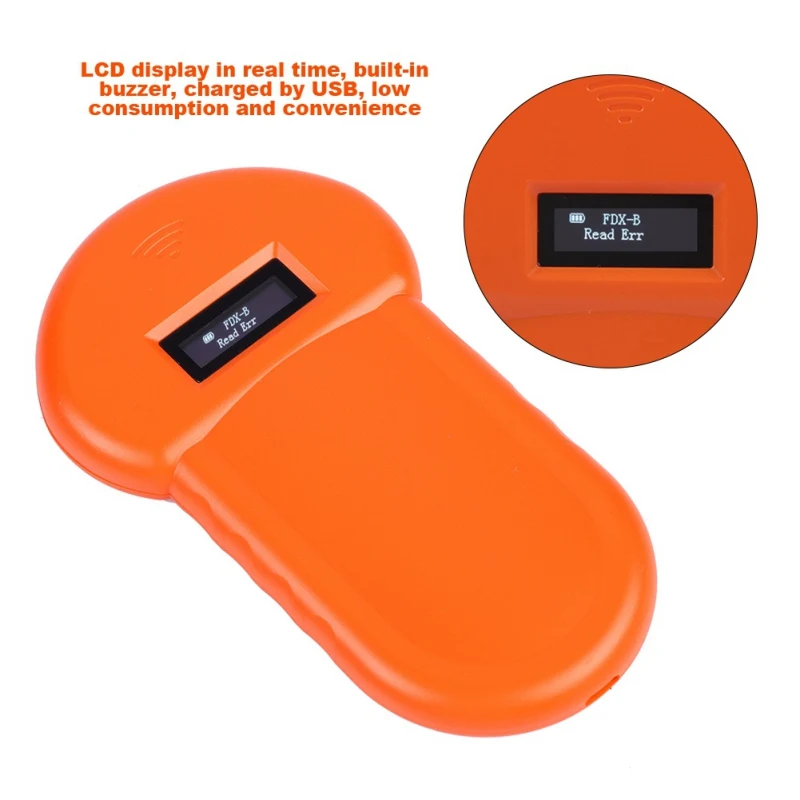Портативный RFID-считыватель чипов для домашних животных 134 2 кГц ISO11784/11785 |