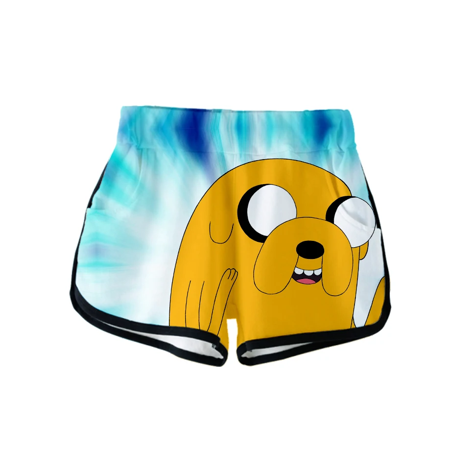 Женские шорты с 3D принтом Adventure Time летние модные повседневные для девочек модная