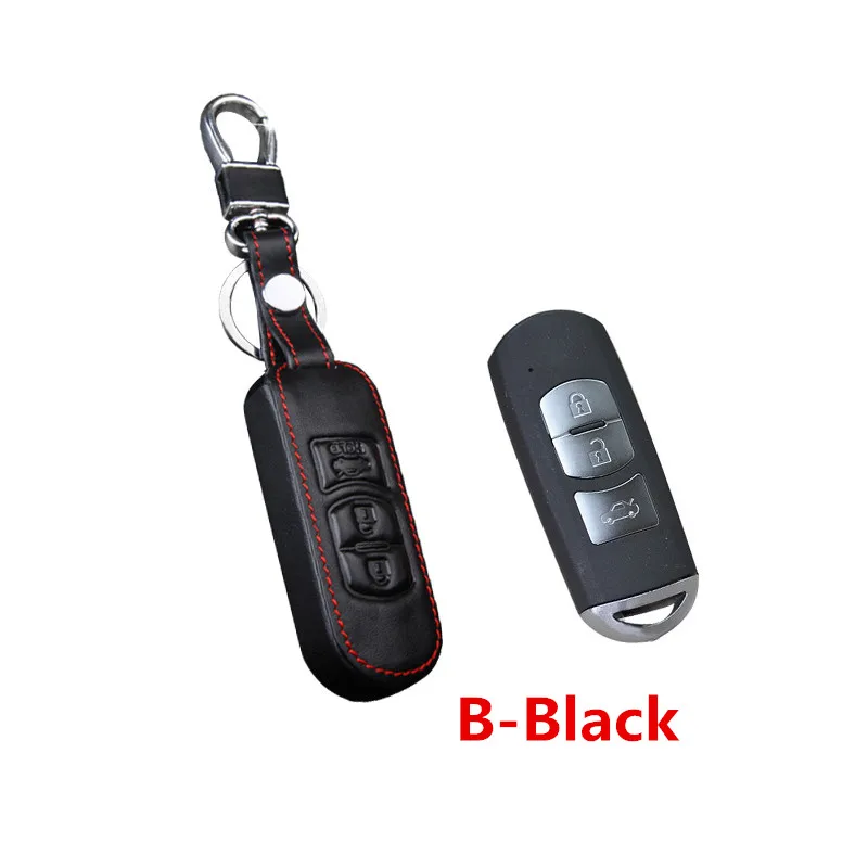 Прошитая вручную кожаная keypack для автомобилей ключ чехол MAZDA CX 3 MX 5 Mazda2 6 ATENZA 8 9 RX и
