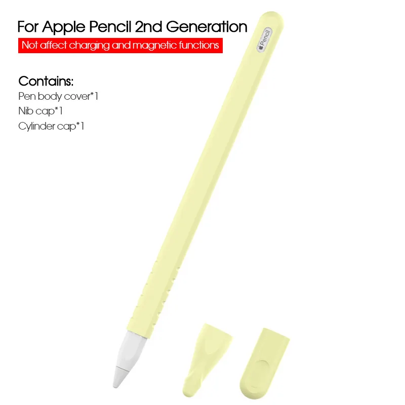 Мягкий силиконовый чехол для Apple Pencil 2-го поколения для iPad Pencil 2, защитный колпачок, держатель пера, стилус, защитная крышка