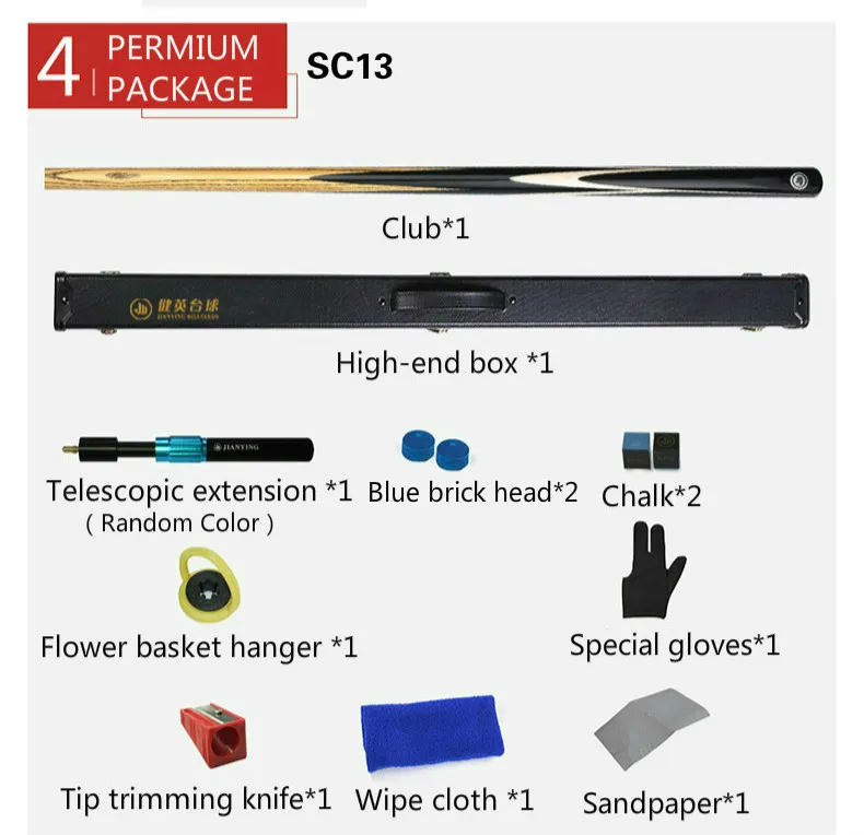SC13 10MM 18 бассейн Кий маленькая голова черный 8 мяч снукер китайский черный восемь бильярдный бар большая голова одиночный клубный набор Бильярд - Color: SC13 10MM