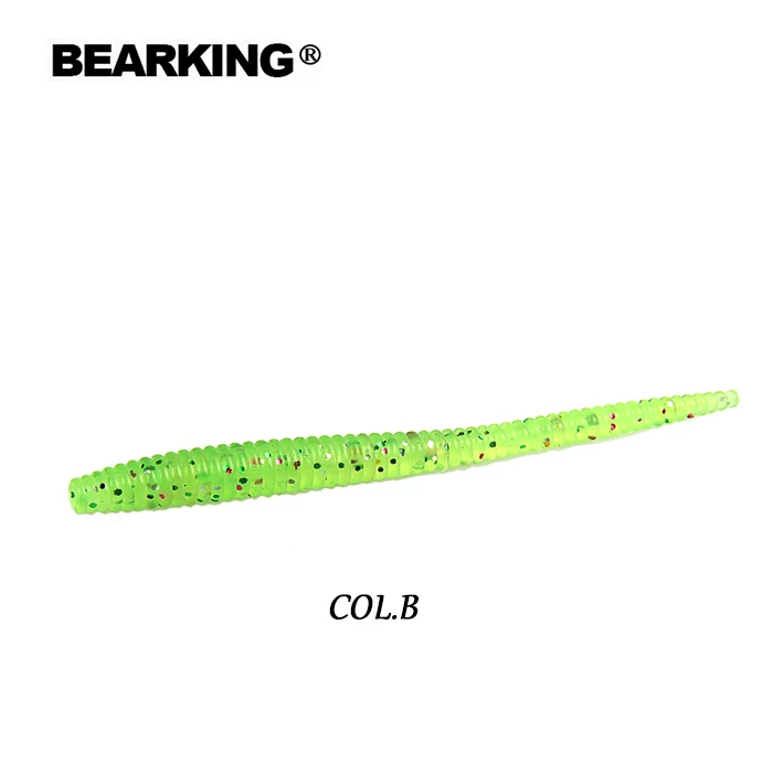 COL.B BEARKING Мягкая приманка черви 8 см 1,12g 20 шт./пакет рыболовные приманки Искусственные Силиконовые бас щука приманки Minnow Swimbait крючковый лов Пластик приманки - Цвет: COL.B