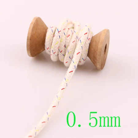 1 YARD 0.5mm Бежевый хлопок три витой веревочный шнур шпагат ремесло 5 мм-20 мм Хлопок Толстые шнуры для ручной работы декоративные - Цвет: 1 YARD 0.5mm