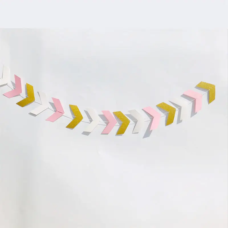 9 шт. День Святого Валентина Геометрическая стрелка ПРИШИТАЯ бумага Гарланд