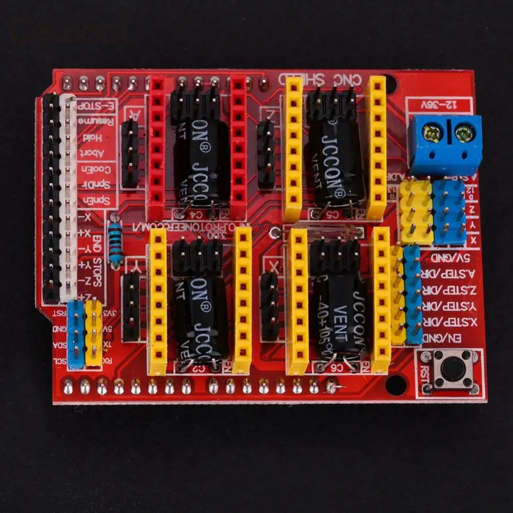 Cewaal 1 шт. цветной CNC щит V3 гравировка машинный привод Плата расширения для Arduino 3D