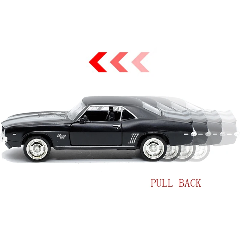 RMZ CITY 1:36 Camaro SS 1969 CoolBlack сплав литье под давлением модель автомобиля игрушка с