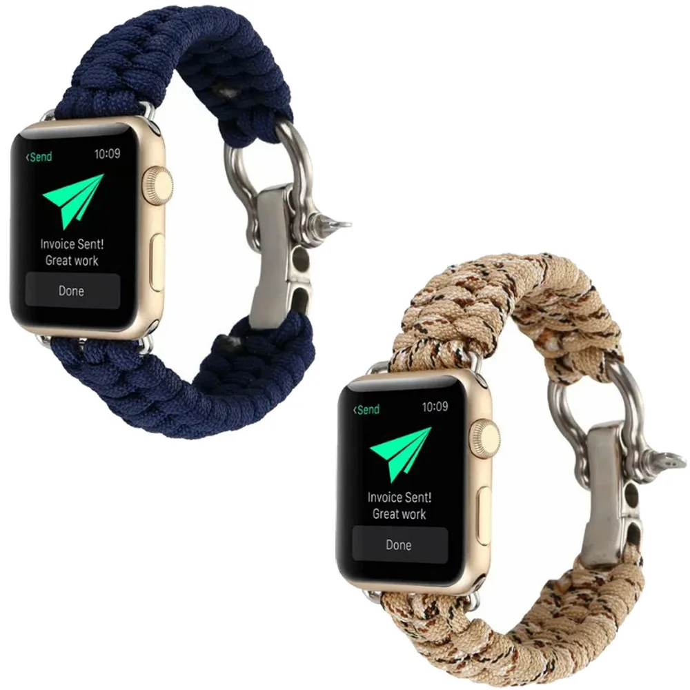 Страховочный трос Браслет для apple watch ремешок 42 мм 38 версия нейлоновые спортивные
