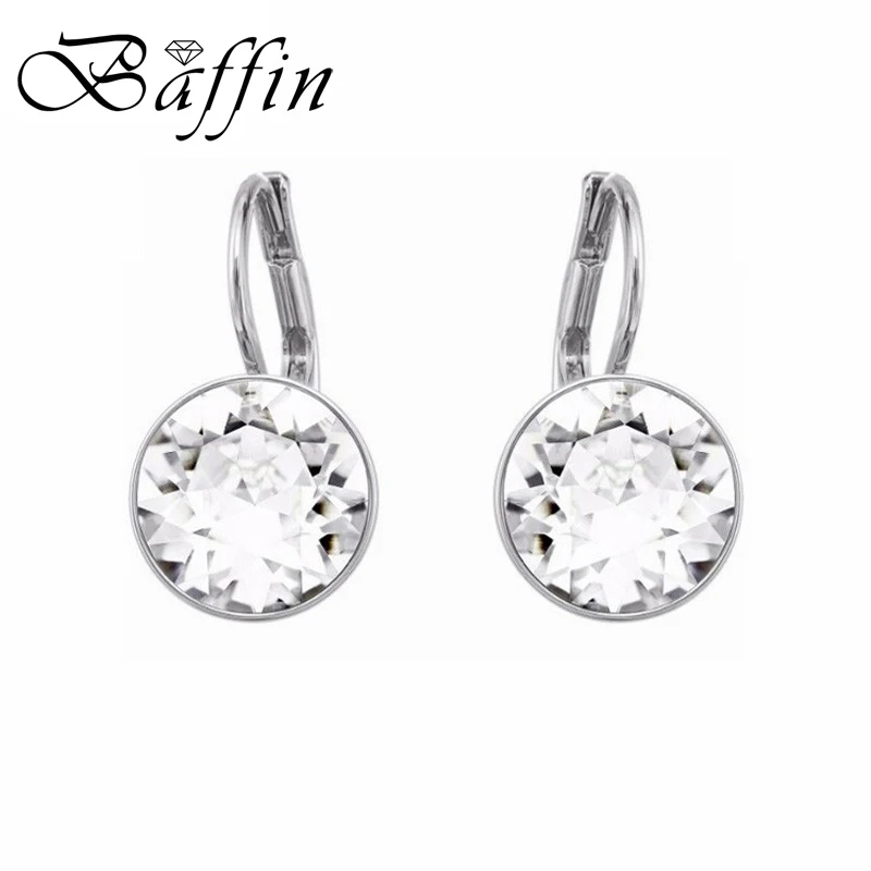 Лучшее качество, серьги для пирсинга Bella, сделанные с элементами SWAROVSKI, прозрачный кристалл от SWAROVSKI Bijoux, Женский Рождественский подарок