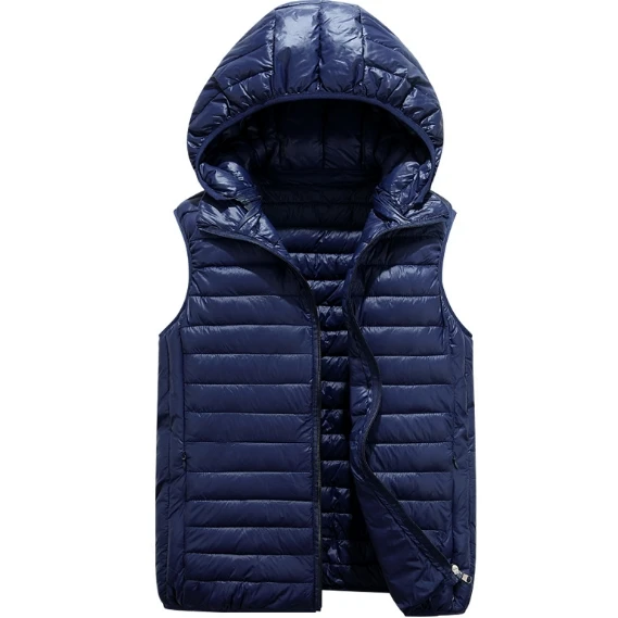 Dark Blue Семейные комплекты; детский жилет с капюшоном; осенне-зимние толстовки с капюшоном для мальчиков и девочек; пуховый хлопковый жилет; одежда для папы, мамы и ребенка - Цвет: Dark Blue