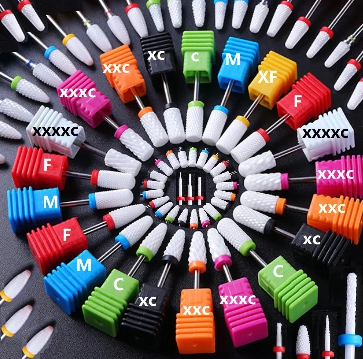 Набор керамических маникюрных инструментов 28 типов карбидные сверла фрезы для