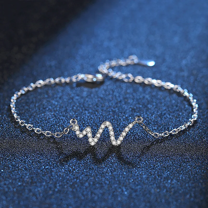 

925 sterling silver fashion shiny crystal ladies chain link bracelets jewelry women birthday gift wholesale no fade cheap
