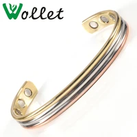 wollet jewelry pure copper bio magnetic bracelets bangle for men women pain relief health energy healing